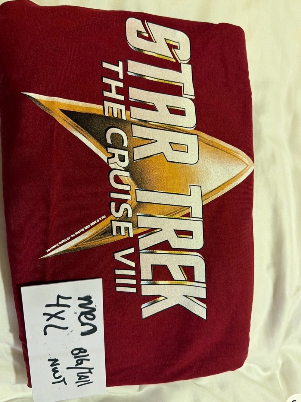 Star Trek The Cruise VIII Maroon Graphic Short Sleeve Tee - Official Fan Shirt